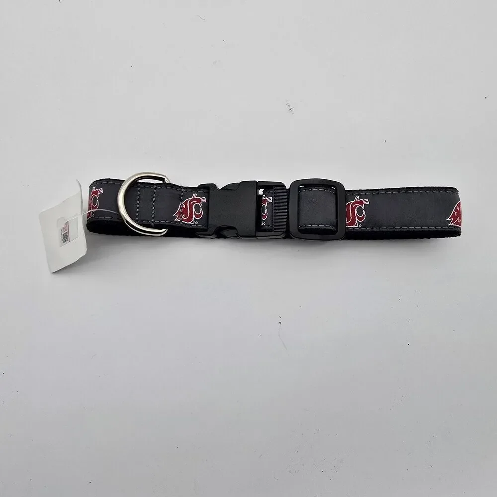 WSU Dog Collar Washington State Cougars Adjustable One Size Fits All